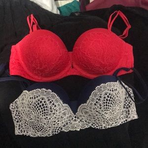 Red and Navy Very Sexy Multiway Push-up Bra